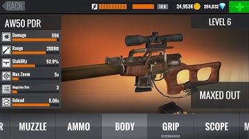 Sniper 3D Assassin Shoot to Kill Gameplay Walkthrough Upgrade AW50 PDR to MAXED OUT HD