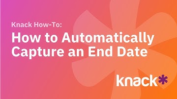 How to Automatically Capture an End Date