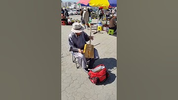 Thumbnail of Talented man playing the Morin Khuur at Narantuul Zakh.