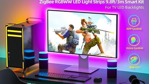 Zigbee3.0 RGBCCT LED Strip 9.8ft kit Work with Hue Bridge Echo Plus for APP/Alexa Voice Control