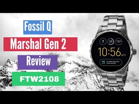 fossil q marshal gen 2 smoke stainless steel touchscreen smartwatch ftw2108