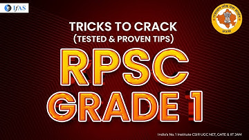 How To Crack RPSC Grade 1 In 1st Attempt  | Tips And Strategy  | IFAS