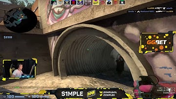 s1mple plays faceit on overpass