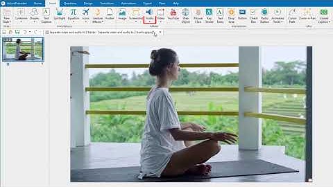 Separate Audio from Video - ActivePresenter 8