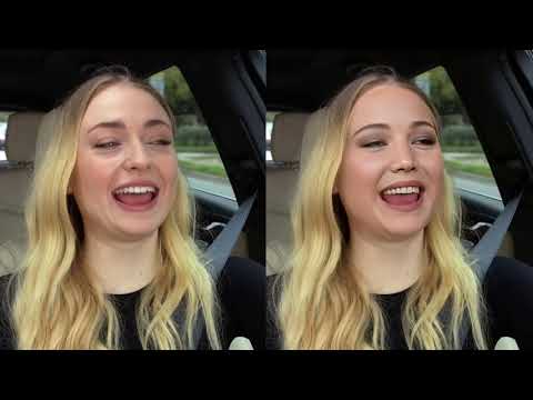 Carpool Karaoke: Jennifer Lawrance & Maisie Williams [DeepFake]