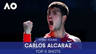 Carlos Alcaraz | Top 5 Shots (3R) | Australian Open 2022