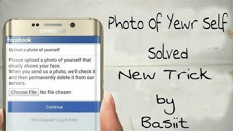 Photo Of Your Self Problem Solved 2018 New Trick By [Basiit]