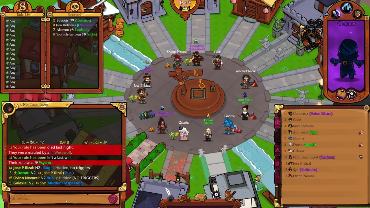 Town of Salem 2 - Feb 25th - Conjurer