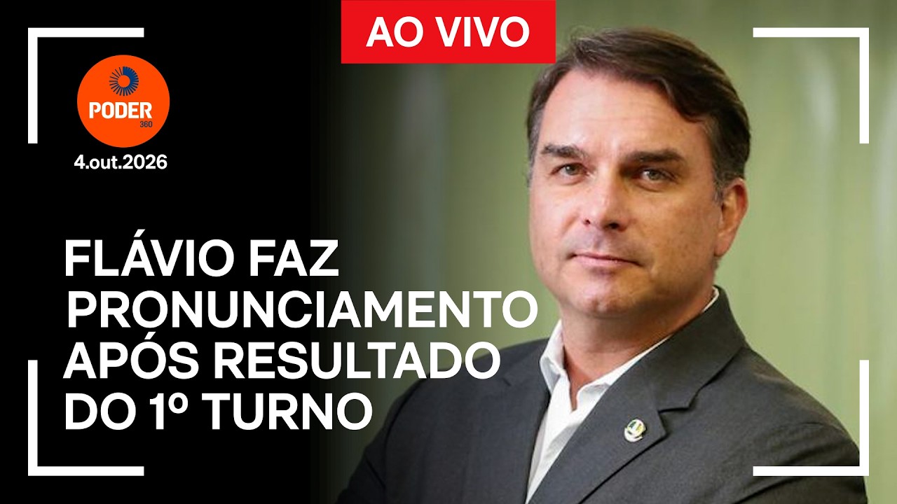 Ao vivo: Flávio faz pronunciamento após resultado do 1º turno