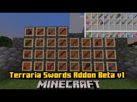 MCPEDL on X: Terraria Swords Addon Beta -  - By  Vosglactic  / X