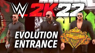 WWE 2K22 EVOLUTION FULL ENTRANCE | Evolution vs The Bloodline