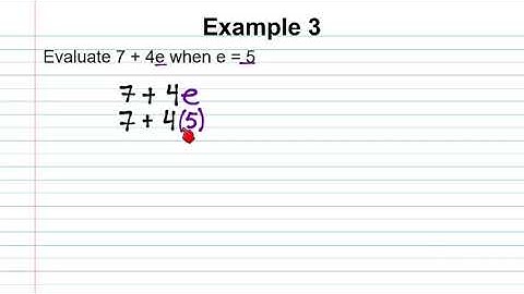 Evaluating Expressions with One Variable