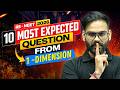10 Most Expected Questions from 1 Dimension | RE-NEET 2026 | Anubhav Sir