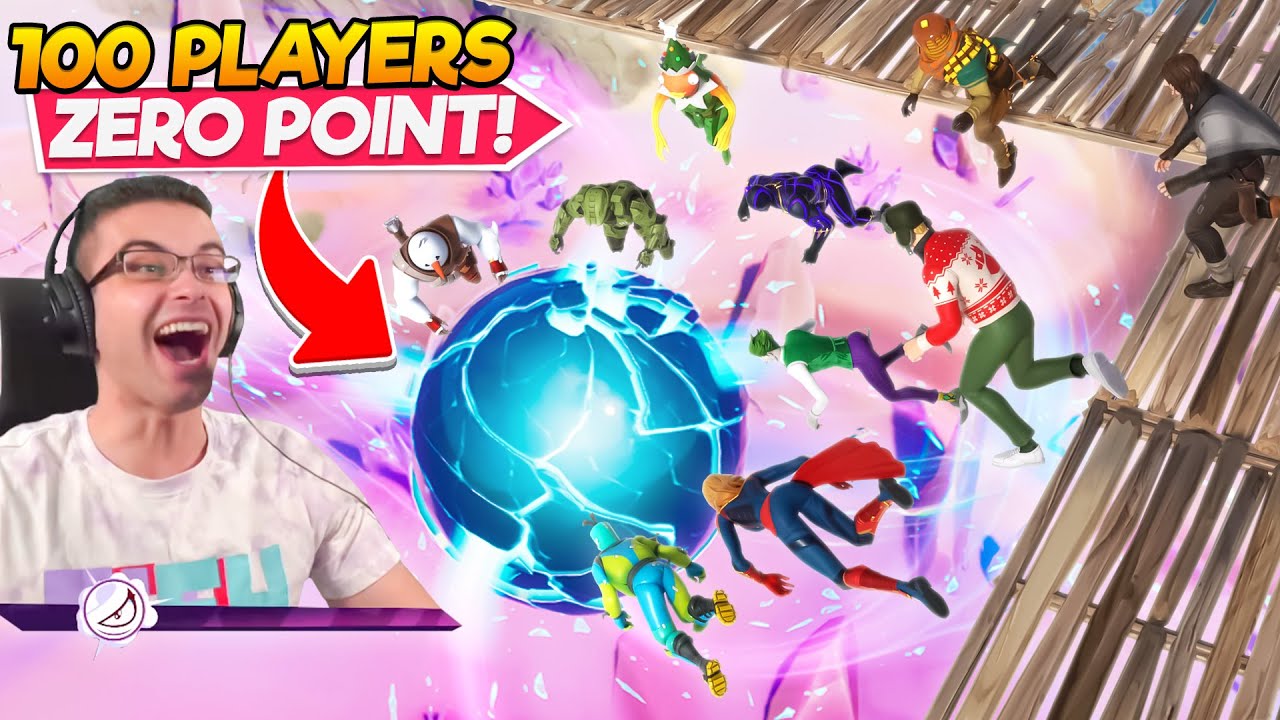Download 100 players jumping in the Zero Point!