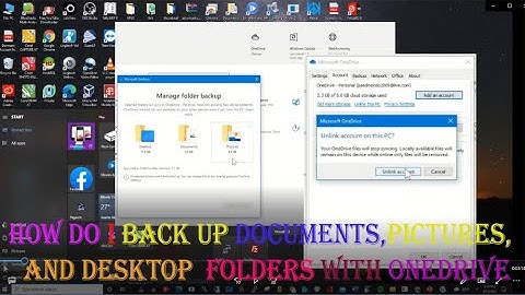 How do I back up Documents, Pictures, and Desktop folders  with OneDrive