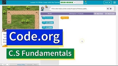 While Loops with the Farmer CS Express Lesson 12.9 - Course D 12.9 Code.org Tutorial with Answers