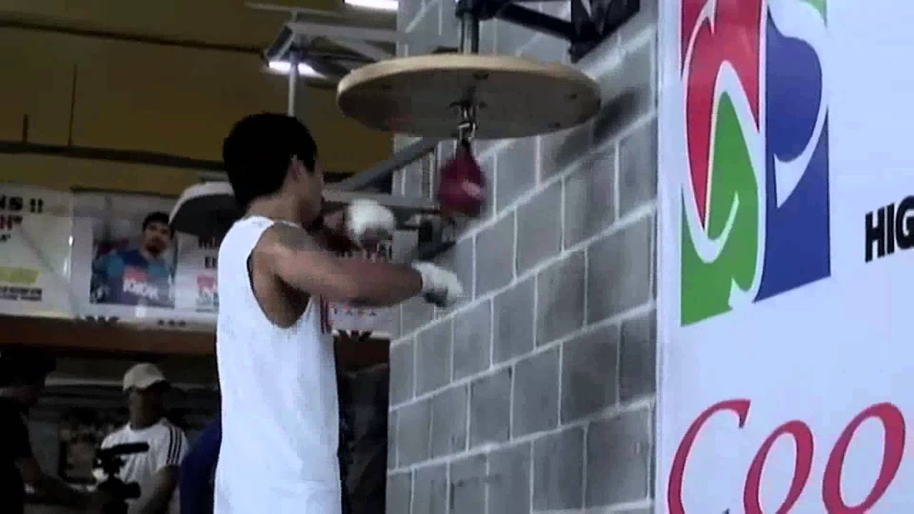 Treino de Manny Pacquiao com Plataforma de Speedbag First Rate Boxing - YouTube