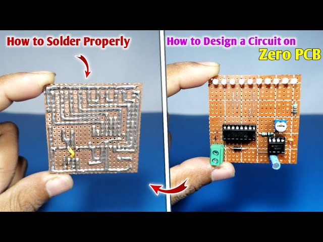 How to Solder Properly on Zero PCB, How to Design Circuit on Zero PCB