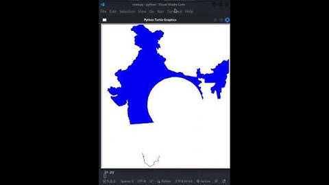 How to Make India Map And Indian Flag In Python turtle graphics #shorts #attitude #python #status