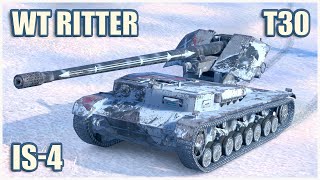 ИС-4, T30 & WT Ritter • WoT Blitz Gameplay