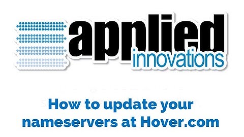 How to update your nameservers at Hover.com