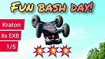 FUN BASH DAY! Arrma Kraton 1/5 8s EXB ...... backflip jumps galore!!!💥💥🔥
