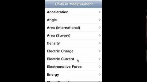 Units Of Measurement iOS App Video