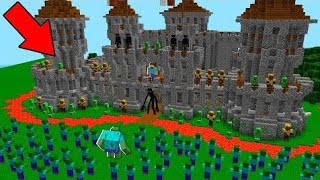 1000 Zombies Vs World Best Defense Base in Minecraft