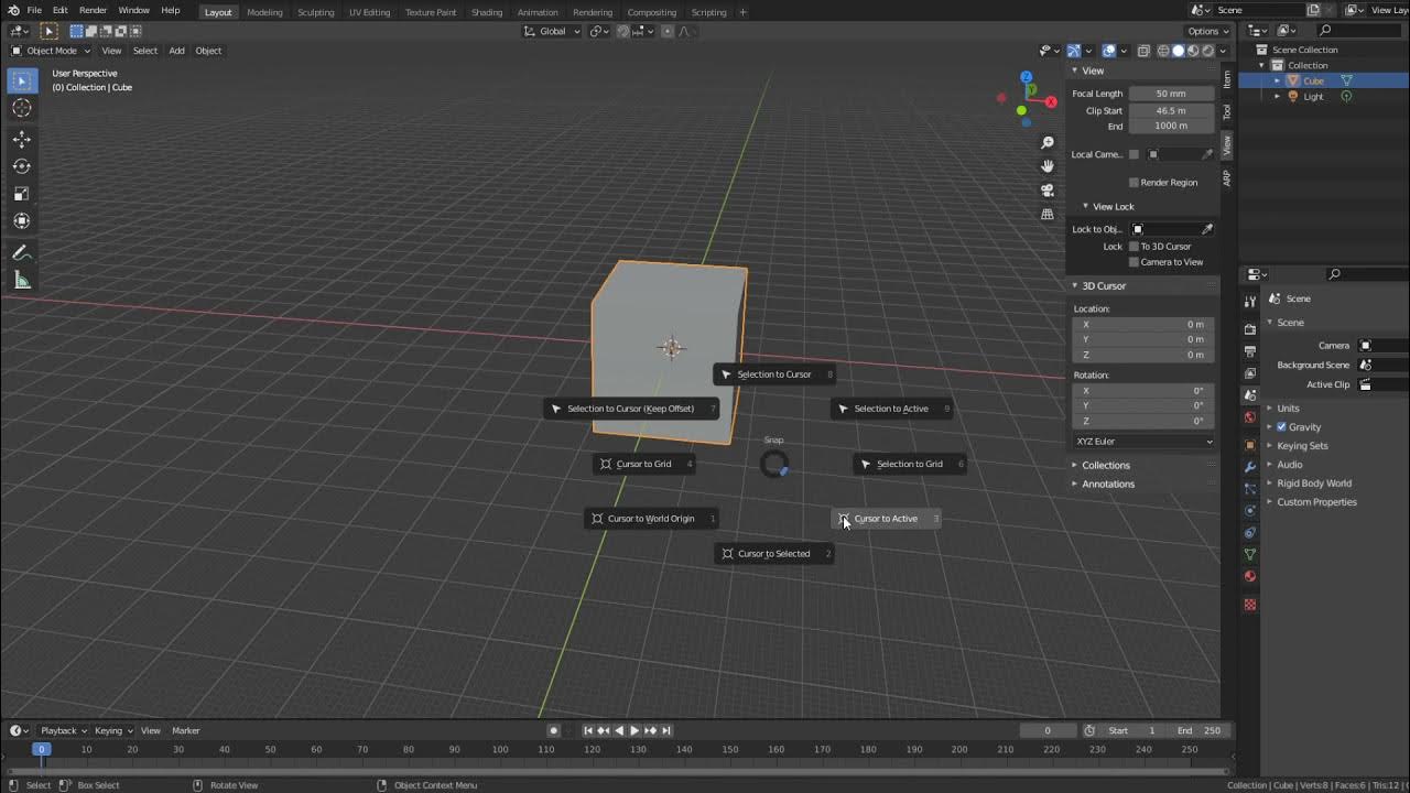 Blender change pivot and 3d cursor youtube