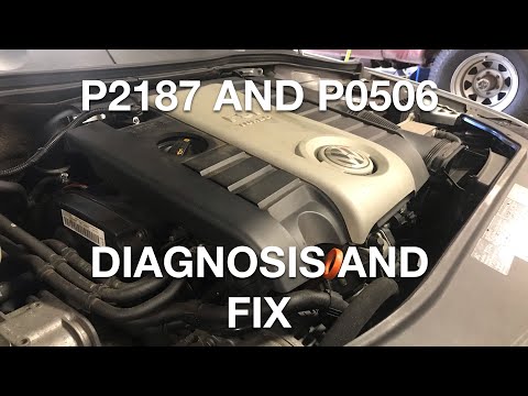 Volkswagen P2187 and P0506 (08583 and 01286) diagnostics and fix