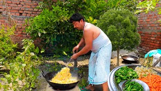 FRIED RICE BY LALAJI | VEGETABLE FRIED CHAWAL | चावल से बनाये टेस्टी रेसिपी LALA JI VILLAGE FOOD