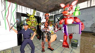 ANIMATRONICS SCARE THE SECURITY GUARD FNAF 3 Garry's Mod