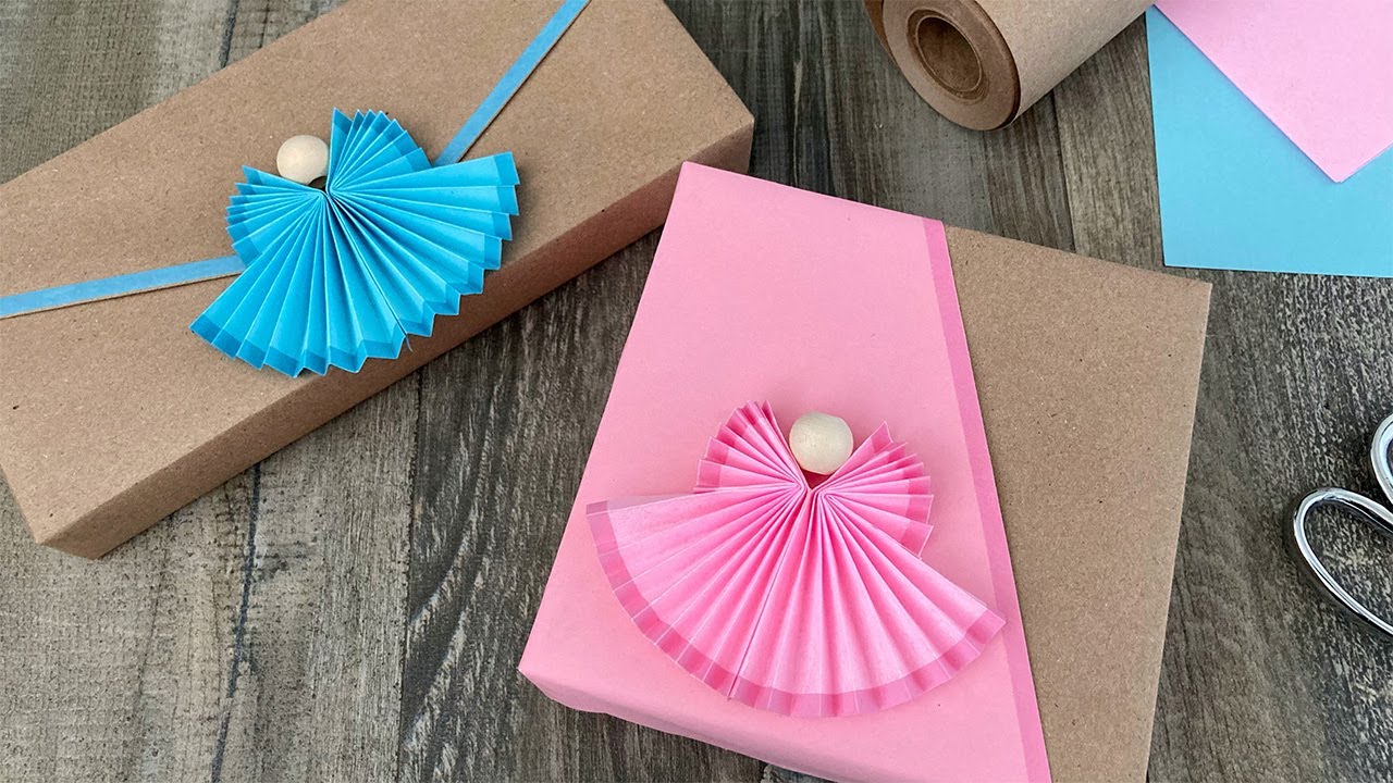 Angel Themed Gift Wrapping Paper Craft Ideas YouTube angel-themed-gift-wrapping-paper-craft-ideas-youtube