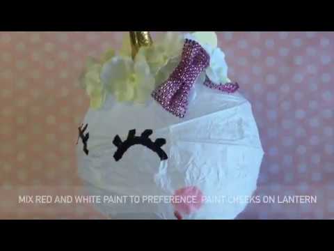 diy do it yourself magical unicorn lantern how to craft tutorial