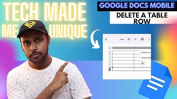How to delete a table row in google docs mobile | how to delete table row in google docs mobile