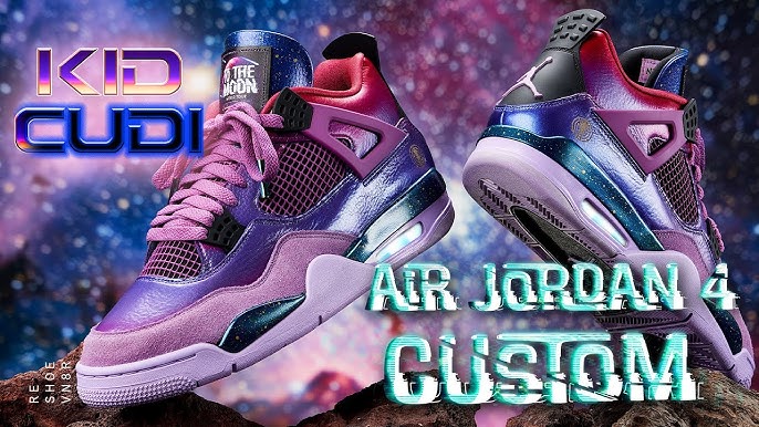 custom purple jordan 4s