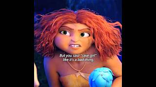Cave Girl knows which words are good and which are bad.#shorts #viral #anime #trending #thecroods