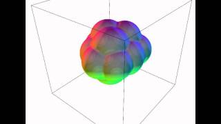 3D Phase-field simulation of 15 regular ordered bubbles
