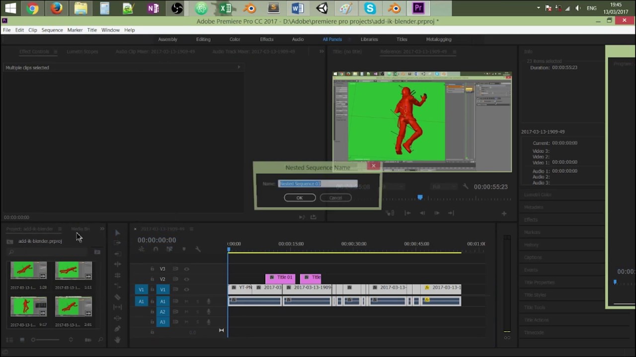 Adobe Premiere Merge Clips (by Nesting them) YouTube