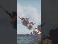 Guided Missile barrage impacting Battleship deck 💣 #missile #guided #naval #ship #attack #sea #game