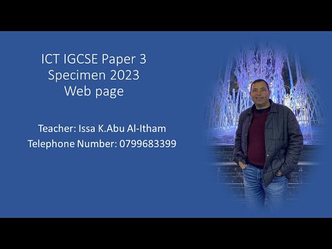 Ict Igcse Paper 3 Specimen 2023 Web Authoring Part 1