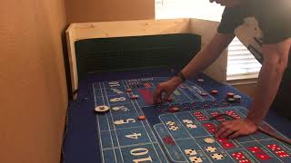 Craps: 3/5 3/5 Hardway dice set $66 inside betting