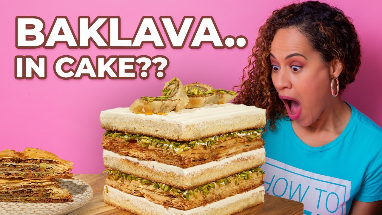⁣Leveling up VANILLA CAKE with Layers of BAKLAVA and HONEY! | How To Cake It with Yolanda Gampp