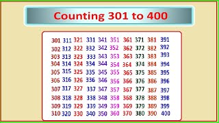 counting 301 to 400|| 301 to 400 numbers|| 301 302 303 304|#301