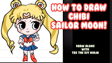 HOW TO Speed Paint CHIBI SAILOR MOON Anime Using IPAD PRO and APPLE PENCIL | DIY NINJA