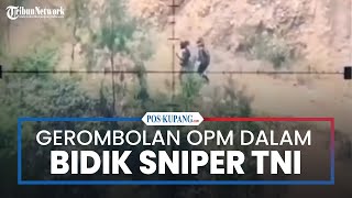 Penampakan Gerombolan OPM Papua Dalam Bidikan Sniper TNI