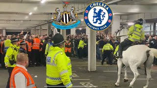 Police Horses Forced To Ride Into Fans Batons Drawn After Newcastle And Chelsea Match