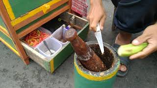 RUJAK TUMBUK - ASMR INDONESIAN SPICY FRUIT STREET FOOD