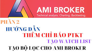 [Kiến thức chứng khoán] Hướng dẫn: Thêm chỉ báo PTKT, tạo watch list, tạo bộ lọc cho ami broker