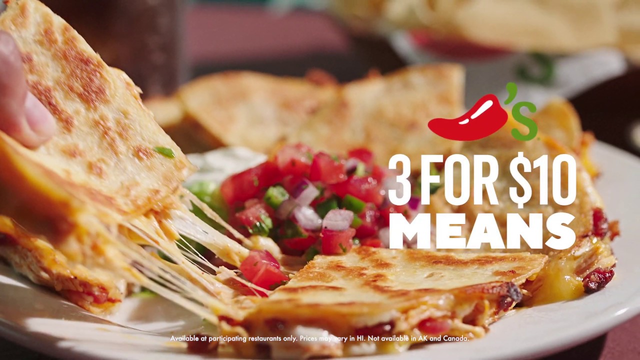 06Vid Brand 3 for $10 Trevor 7 1 19 - Chili's Grill & Bar